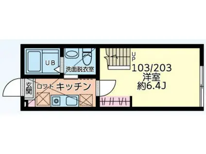 ブラン町田(1K/1階)の間取り写真