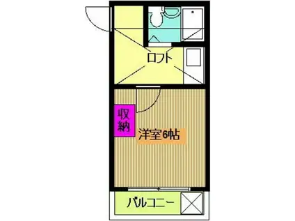 サンパレス行徳(1K/2階)の間取り写真