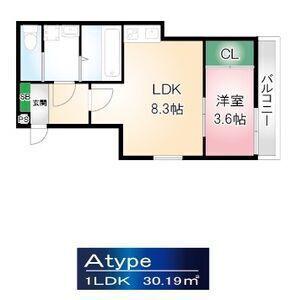 AMLUXII(1LDK/1階)の間取り写真