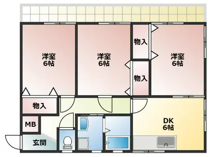 HOUSE23(3DK/2階)の間取り写真
