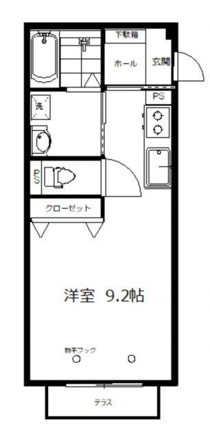 アムールアドニス(ワンルーム/1階)の間取り写真