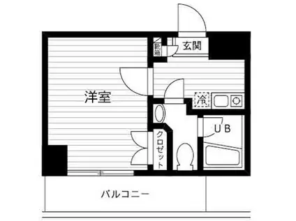 ベルザ平和島(1K/6階)の間取り写真