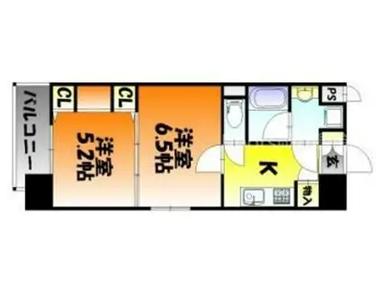 OWLSTYLE UCHISANGE(2K/2階)の間取り写真