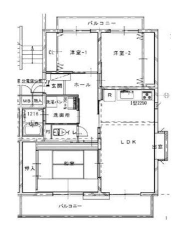 グレース蓮池(3LDK/1階)の間取り写真