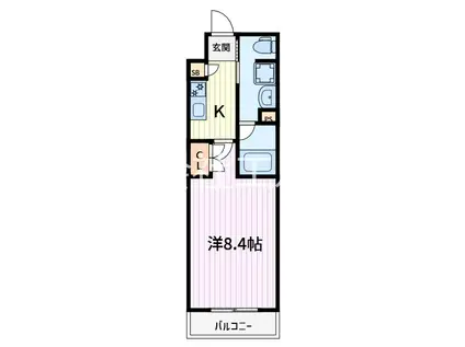 GENOVIA西川口(1K/4階)の間取り写真