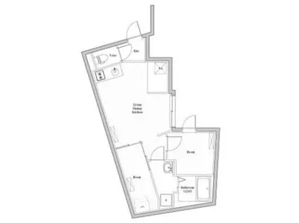 CREATIF南品川(2DK/B1階)の間取り写真