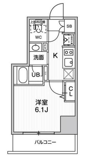THE PALMS与野(1K/2階)の間取り写真