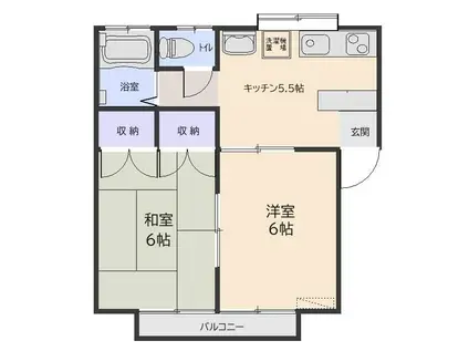 シティハウスエミ(2K/1階)の間取り写真