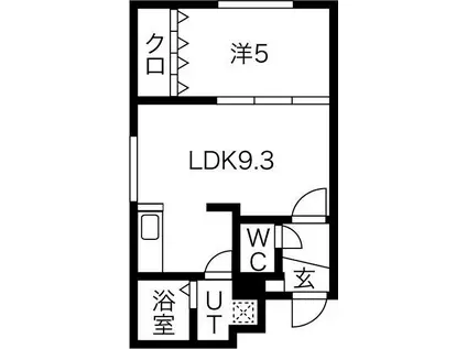 ムルソー・プルミエール(1LDK/4階)の間取り写真