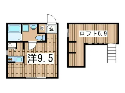 プリマガーデン壱番館(ワンルーム/1階)の間取り写真