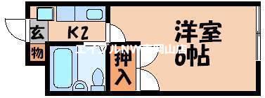 ミルフォード津島(1K/2階)の間取り写真