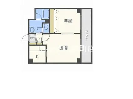 エスパ・スペース篠路II(1LDK/2階)の間取り写真