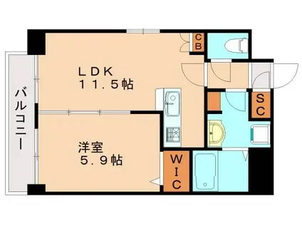 B REGIS(1LDK/2階)の間取り写真