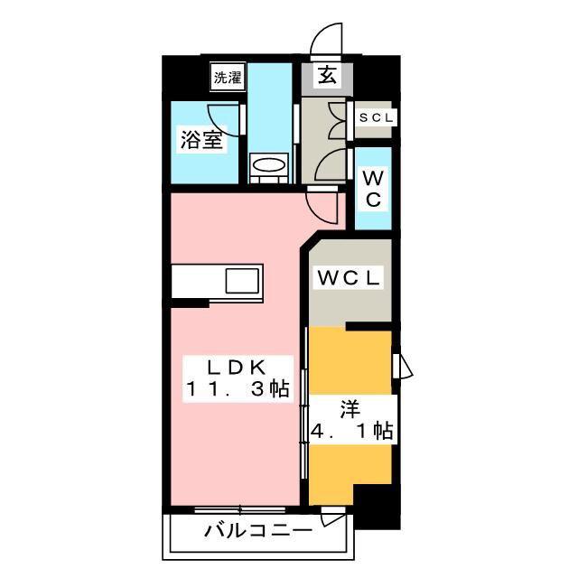 RITZ-KANO(1LDK/7階)の間取り写真