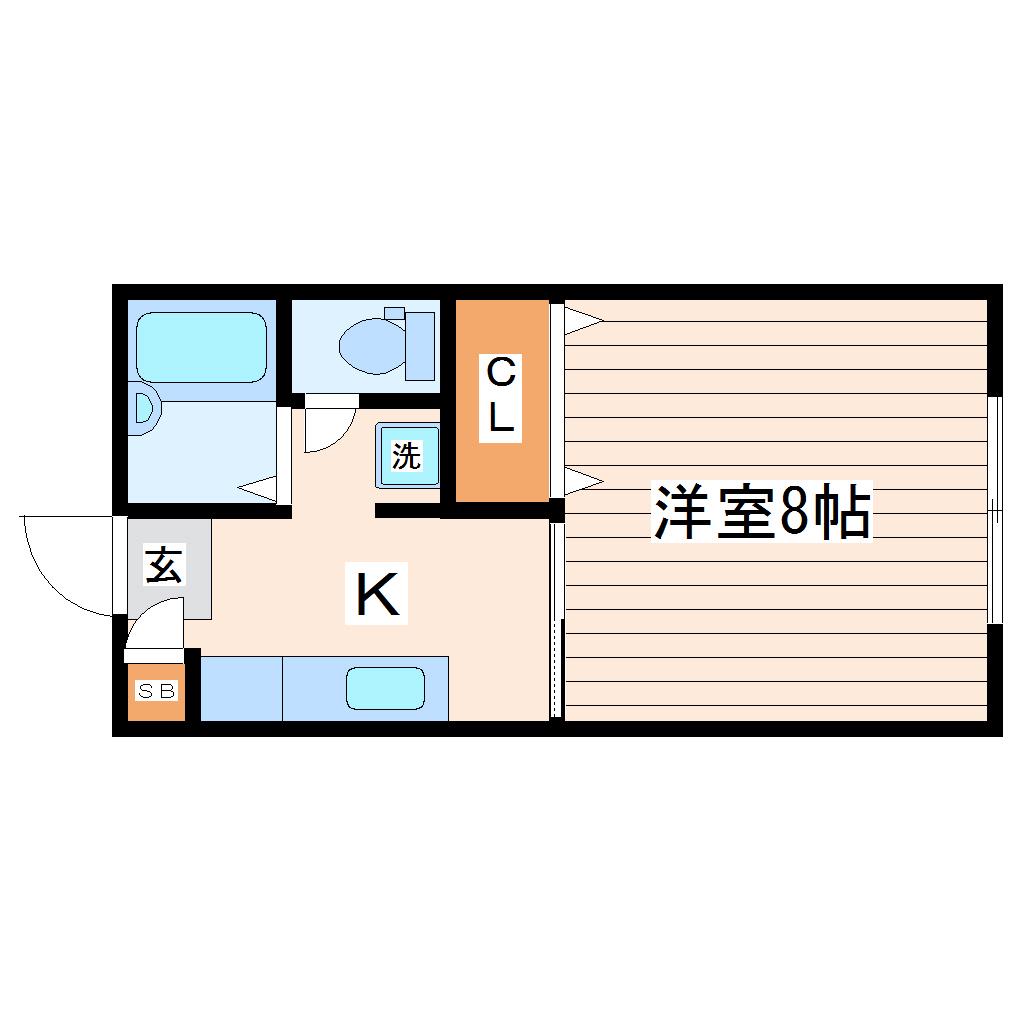 セフィラ・エイ黒松(1K/2階)の間取り写真