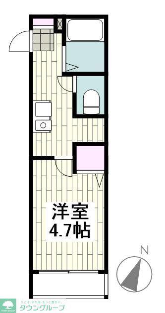 MELDIA池上(1K/3階)の間取り写真