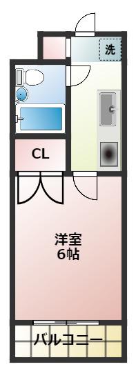 リバーヒルズ日吉(1K/3階)の間取り写真