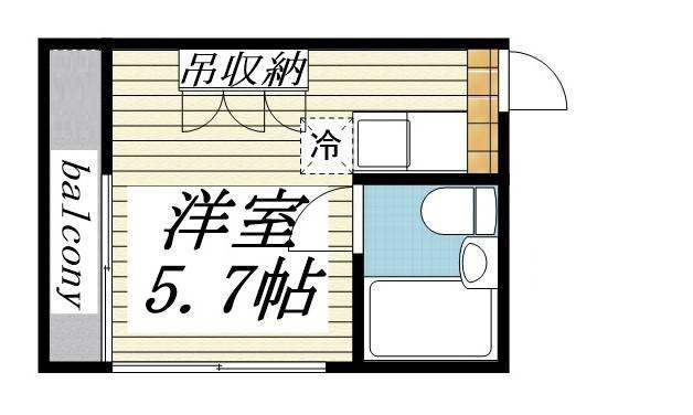 メゾン・ド・新中野(ワンルーム/2階)の間取り写真