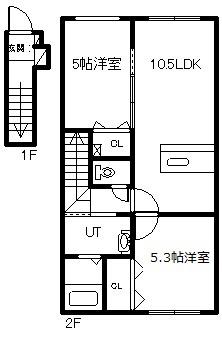 SERENA(2LDK/2階)の間取り写真