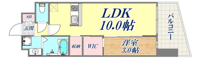 セレニテ神戸ミラクシュッド(1LDK/5階)の間取り写真