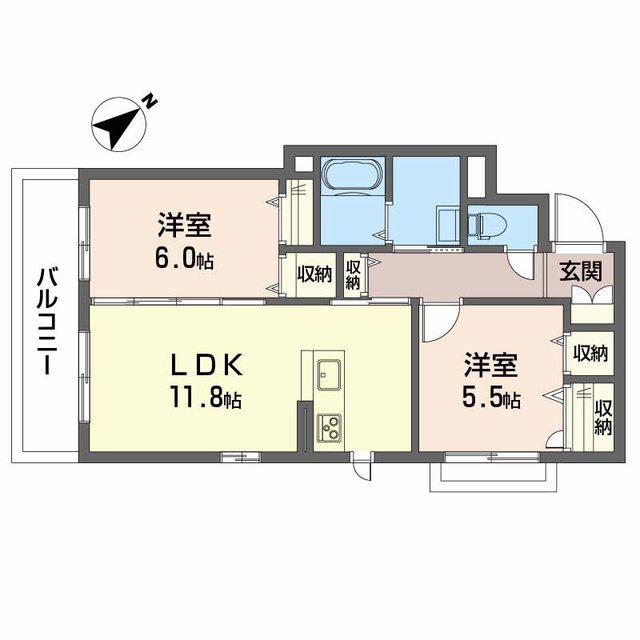 ルピナス・KIII(2LDK/3階)の間取り写真