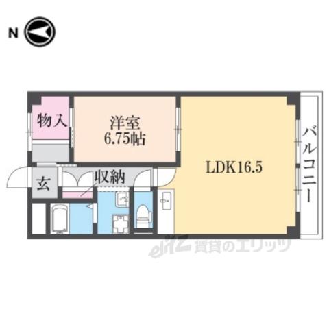 サンシャイン大和(1LDK/4階)の間取り写真