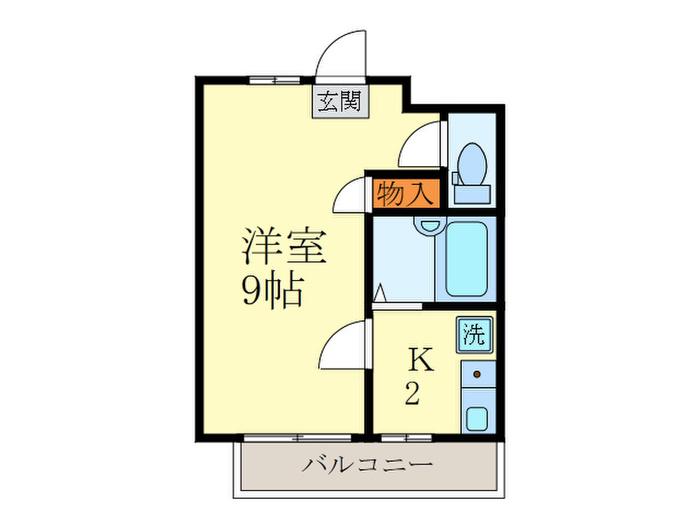 ナガオカームリー(1K/3階)の間取り写真