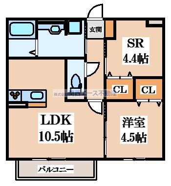 スペチアーレK(1SLDK/1階)の間取り写真