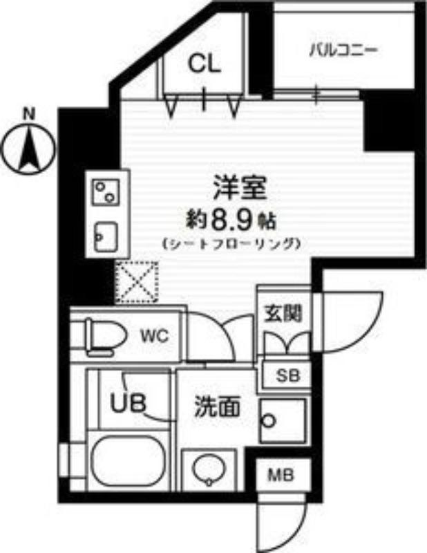 AVANTI JOHOKU(ワンルーム/5階)の間取り写真