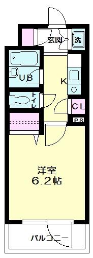 ベルファース練馬(1K/1階)の間取り写真