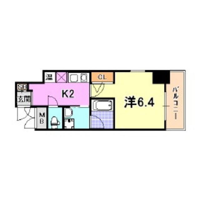 ロイスグラン神戸下沢通(1K/7階)の間取り写真
