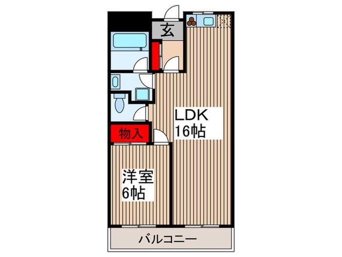 メゾン ド ブラン(1LDK/3階)の間取り写真