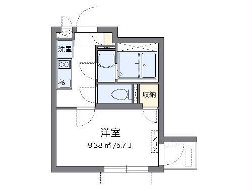 クレイノシンコーポ南烏山(1K/2階)の間取り写真