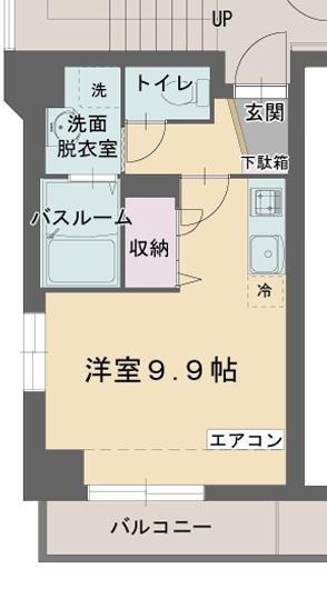 アビターレ平町(ワンルーム/3階)の間取り写真