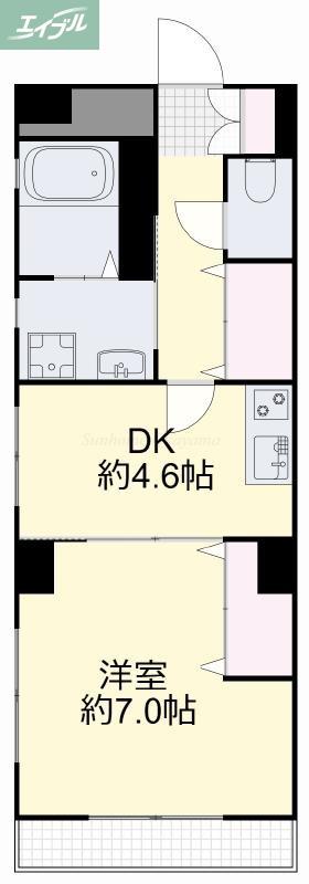 ファルマプラス(1DK/6階)の間取り写真