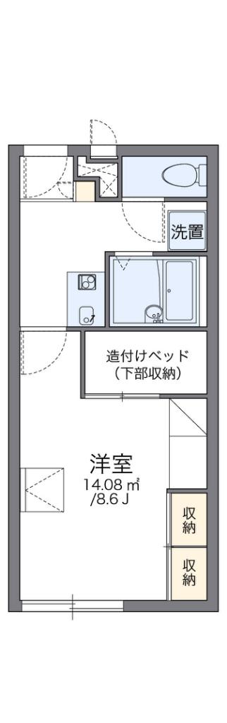 レオパレスカズII(1K/2階)の間取り写真