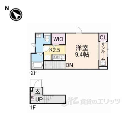ベル ソンジュ(ワンルーム/2階)の間取り写真