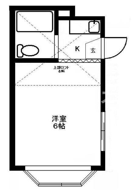 ロフティベルNO1(1K/2階)の間取り写真