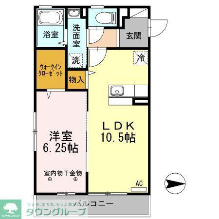 ヴィラ ジュエリー(1LDK/2階)の間取り写真