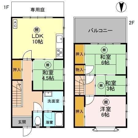 ピアコート松本(4LDK/1階)の間取り写真