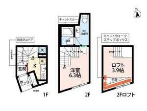 FEEL CNB(1K/1階)の間取り写真