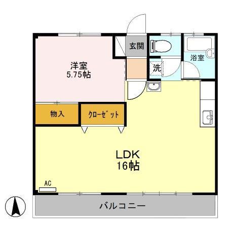 MBCハイツA(1LDK/2階)の間取り写真