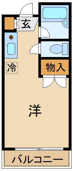 フラームメゾン調布(ワンルーム/2階)の間取り写真