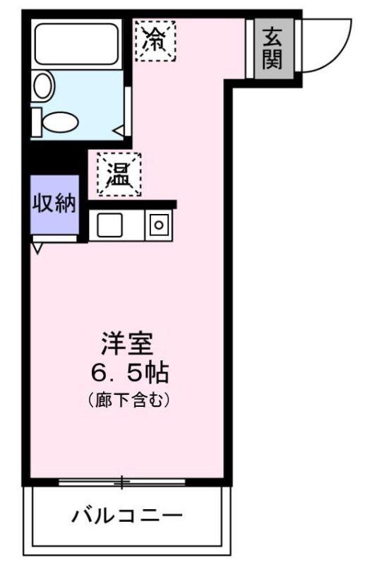 CSEハイツ林間(ワンルーム/4階)の間取り写真