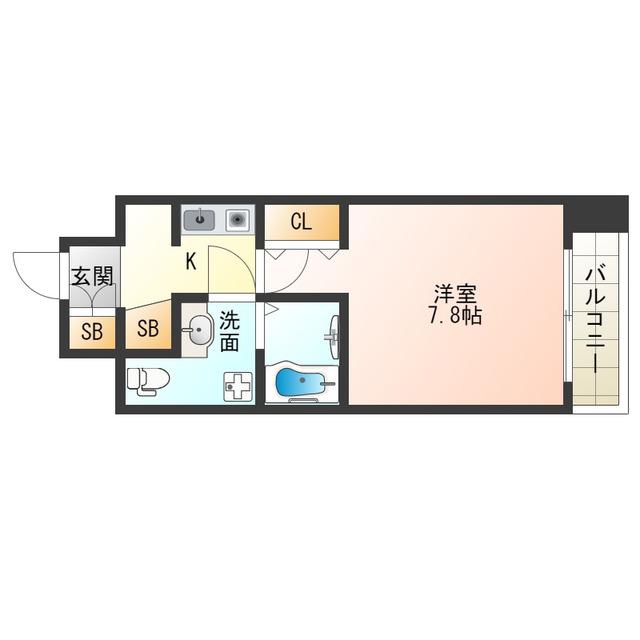 GROOVE御幣島アベニュー(1K/5階)の間取り写真