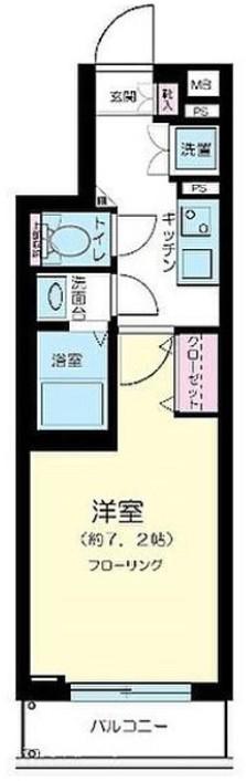 ドルチェ目黒・ウエスト(1K/3階)の間取り写真