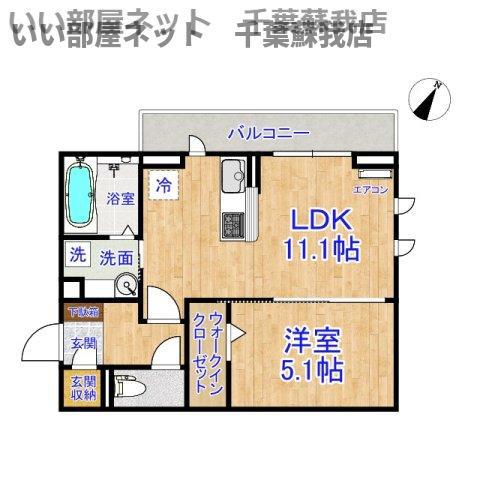 D-ROOM君塚IB(1LDK/2階)の間取り写真