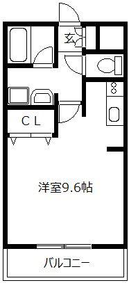 N‐ラヴィーヌ荒江501(ワンルーム/5階)の間取り写真