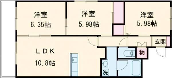 プレアデス(3LDK/2階)の間取り写真