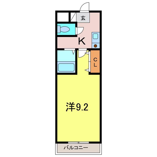 A・CITY三河安城東町(1K/1階)の間取り写真